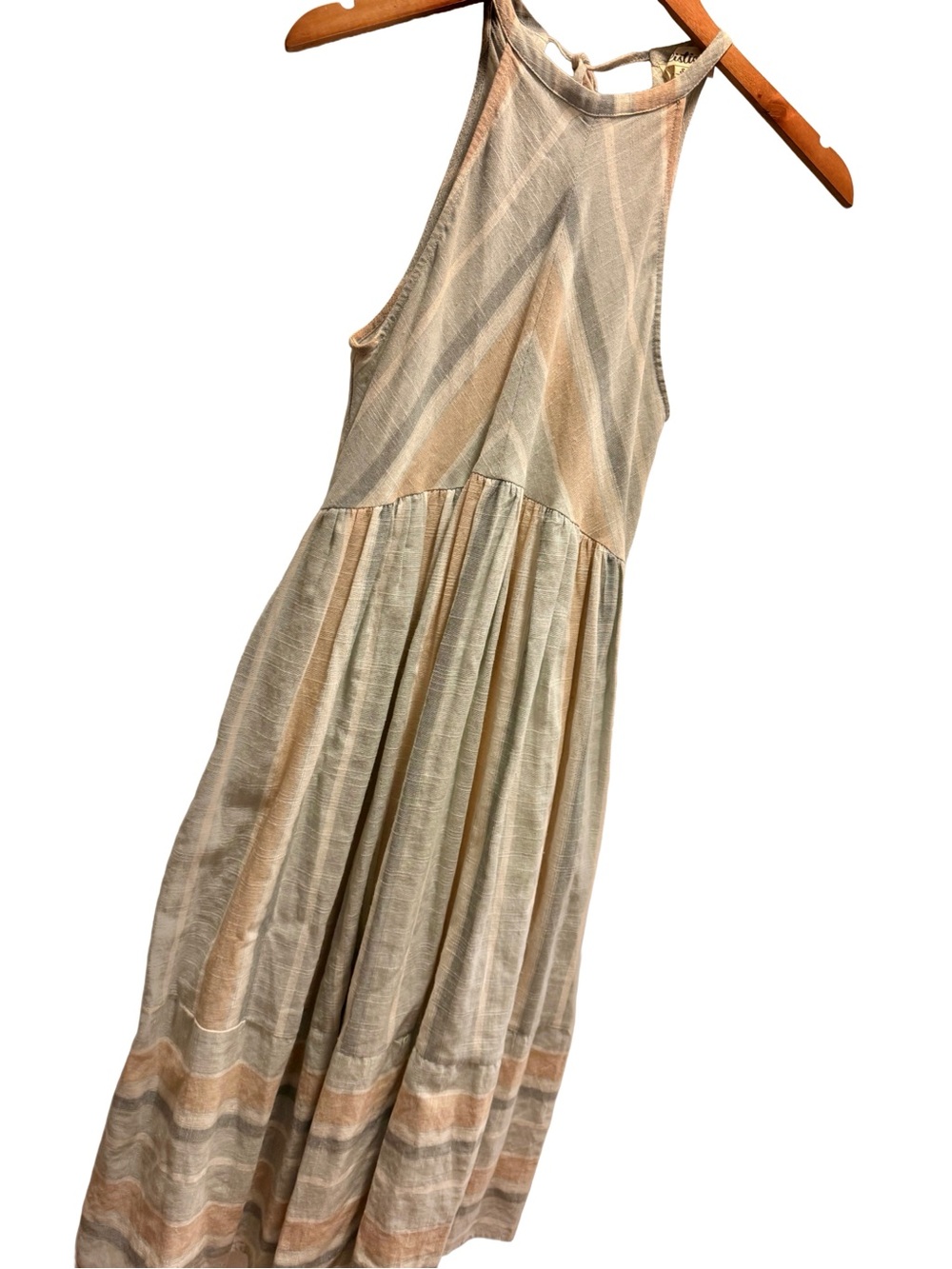 ✨ Listicle Boho Striped Halter Midi Dress with Pockets (Size Small) (E) - Picture 6 of 10